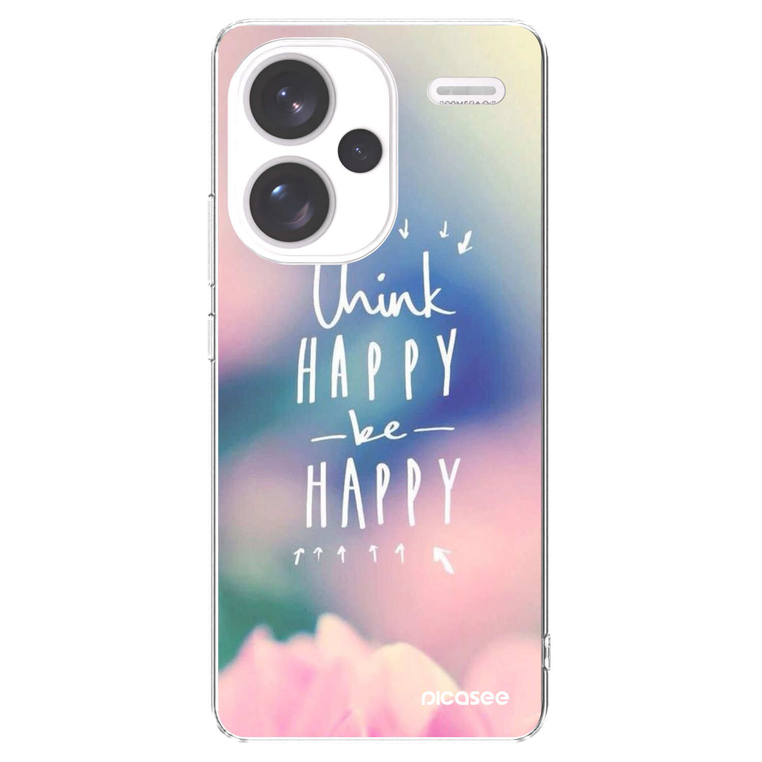 Picasee átlátszó szilikon tok az alábbi mobiltelefonokra Xiaomi Redmi Note 13 Pro+ 5G - Think happy be happy