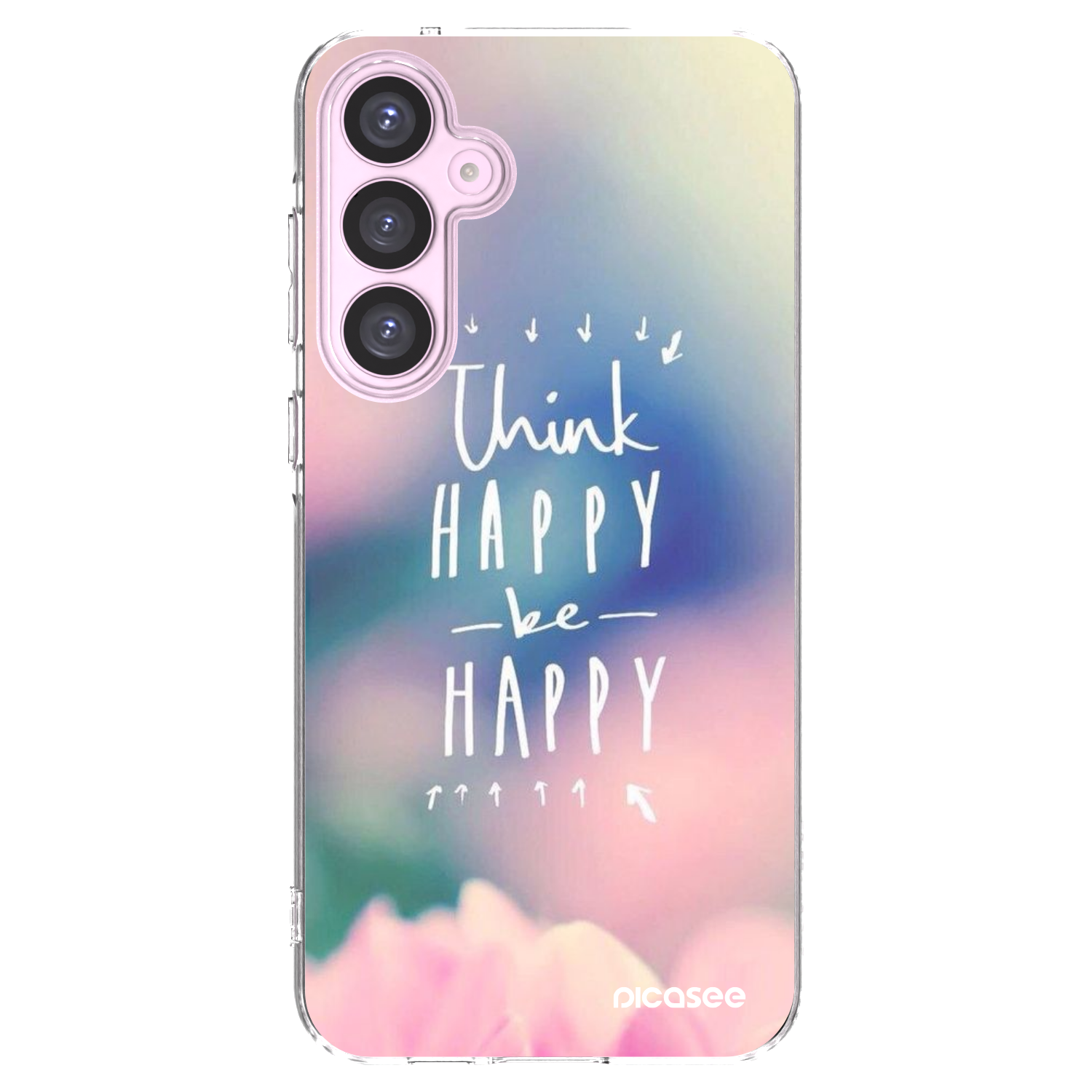 Picasee átlátszó szilikon tok az alábbi mobiltelefonokra Samsung Galaxy A55 5G A556B - Think happy be happy