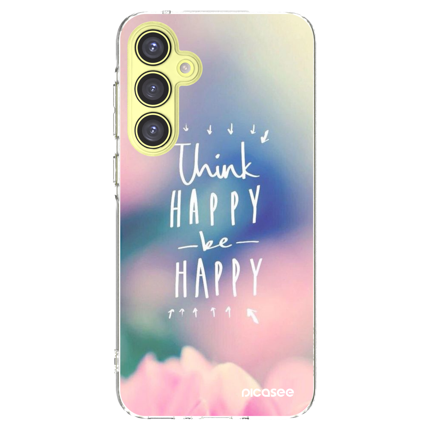 Picasee átlátszó szilikon tok az alábbi mobiltelefonokra Samsung Galaxy A35 5G A356B - Think happy be happy