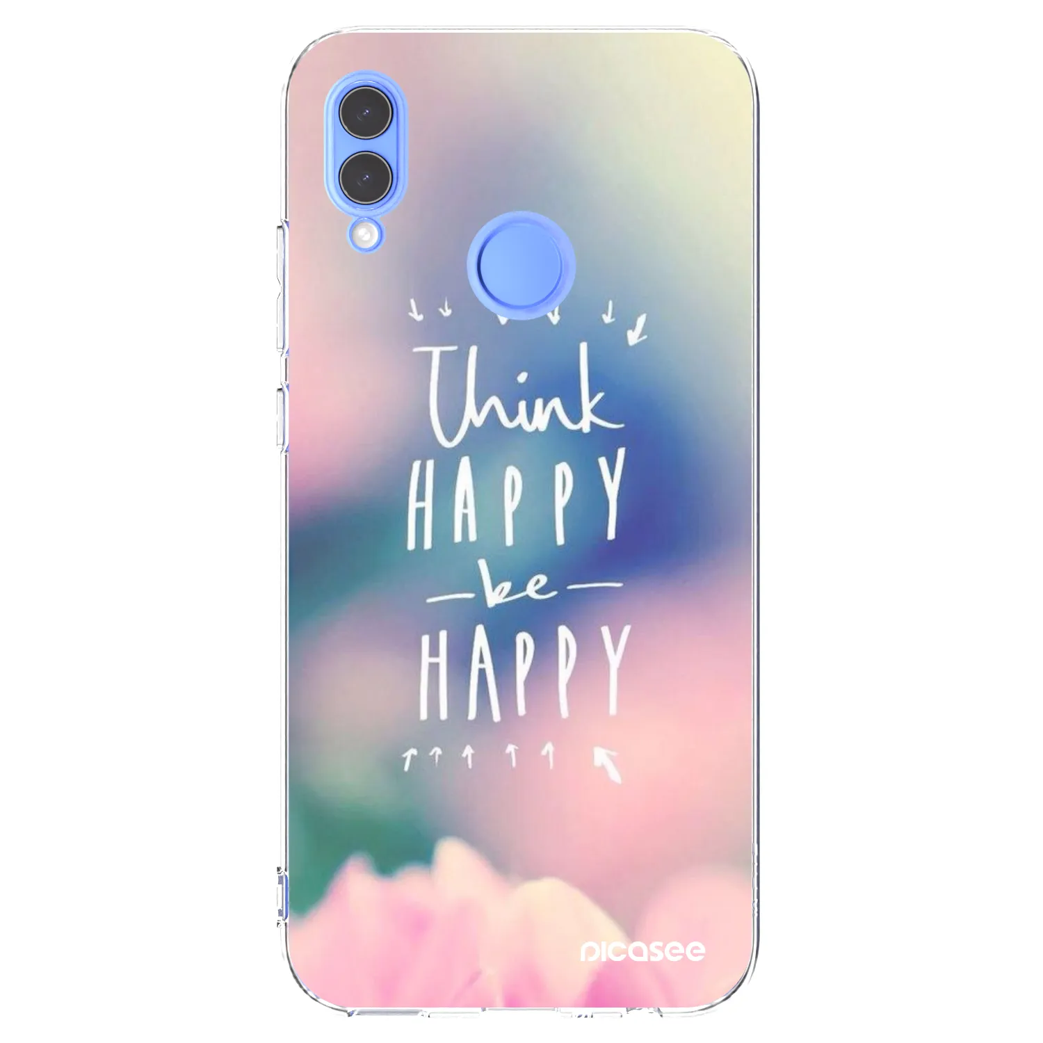 Picasee átlátszó szilikon tok az alábbi mobiltelefonokra Honor 10 Lite - Think happy be happy