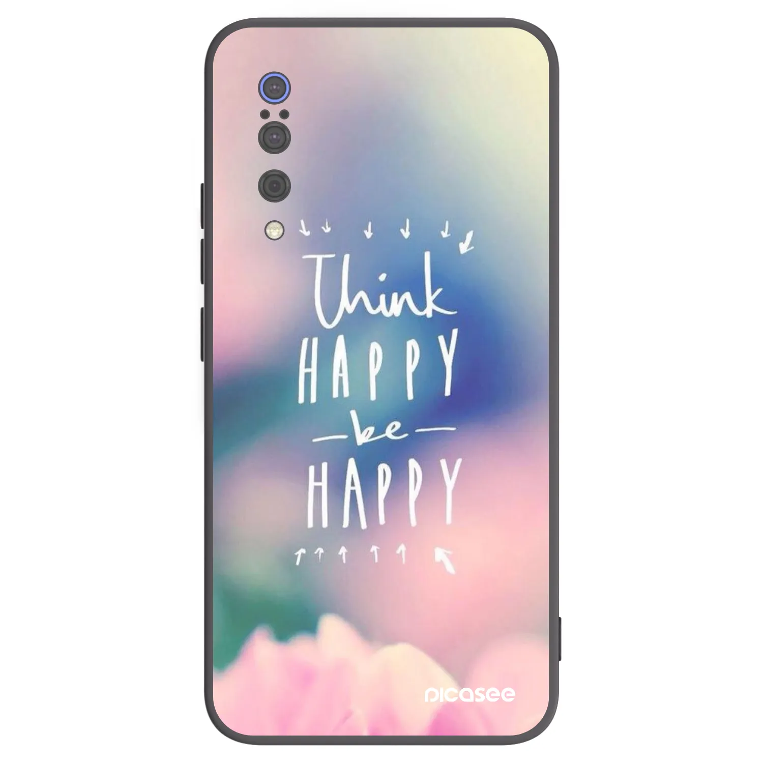 Picasee fekete szilikon tok az alábbi mobiltelefonokra Xiaomi Mi 9 - Think happy be happy