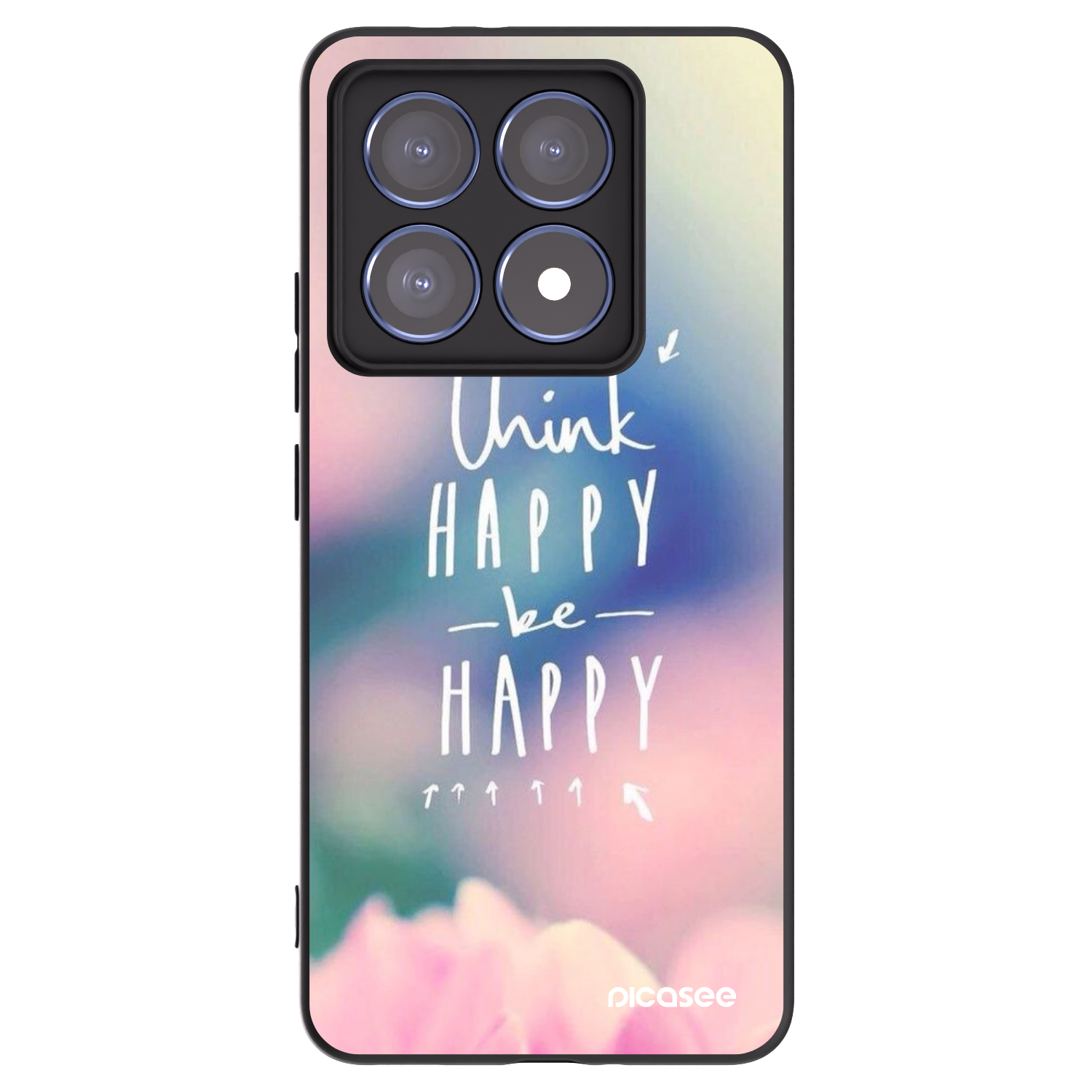 Picasee fekete szilikon tok az alábbi mobiltelefonokra Xiaomi 14T Pro - Think happy be happy