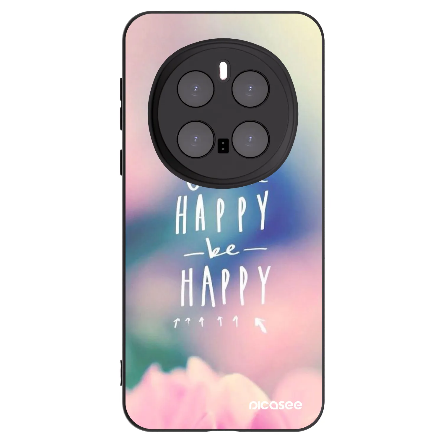 Picasee fekete szilikon tok az alábbi mobiltelefonokra Honor Magic7 Pro 5G - Think happy be happy