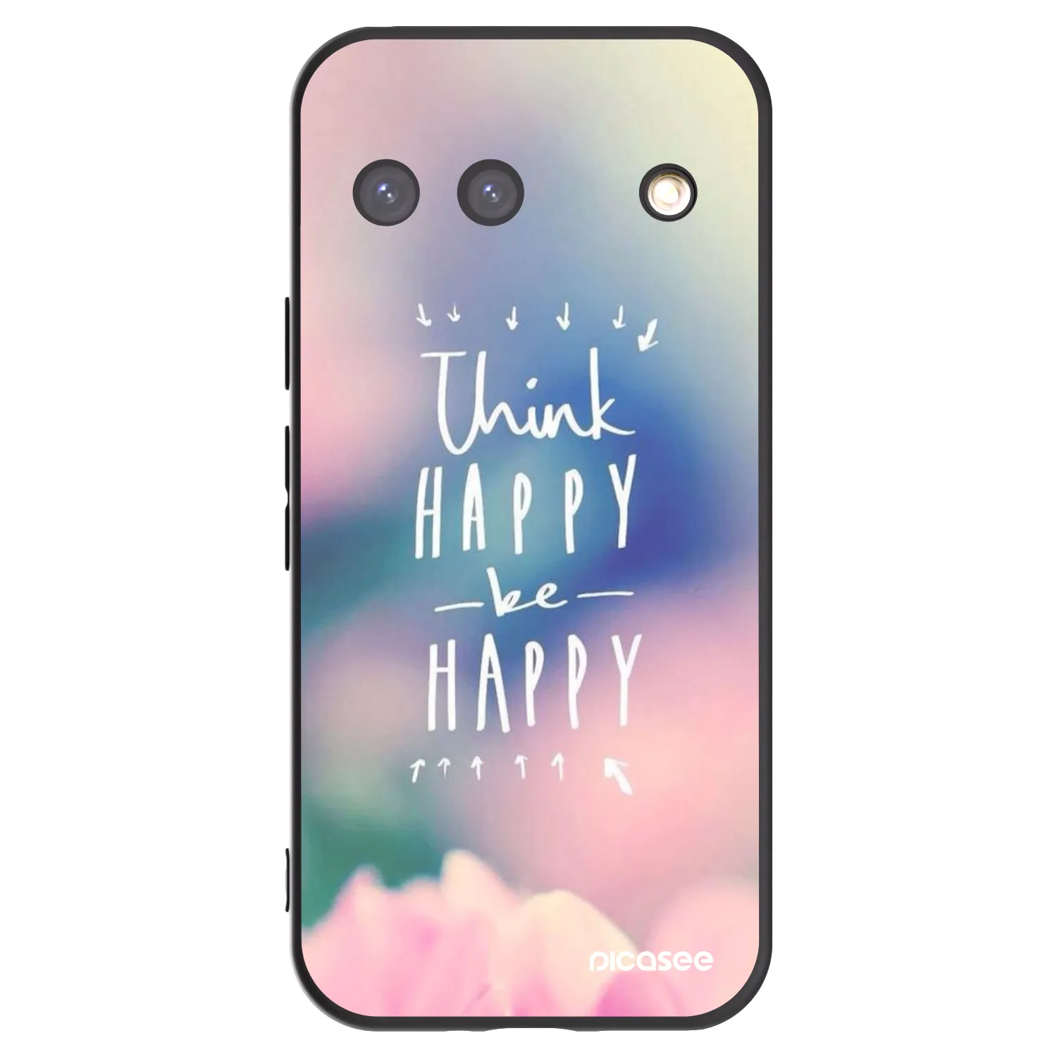 Picasee fekete szilikon tok az alábbi mobiltelefonokra Google Pixel 9 - Think happy be happy