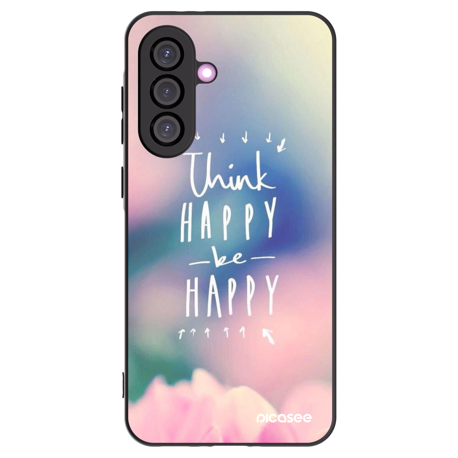 Picasee fekete szilikon tok az alábbi mobiltelefonokra Samsung Galaxy A36 5G - Think happy be happy