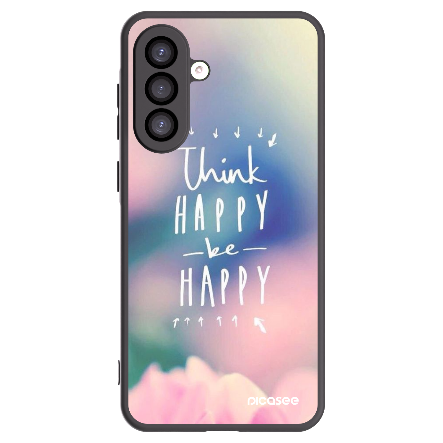 Picasee fekete szilikon tok az alábbi mobiltelefonokra Samsung Galaxy A26 5G A266B - Think happy be happy