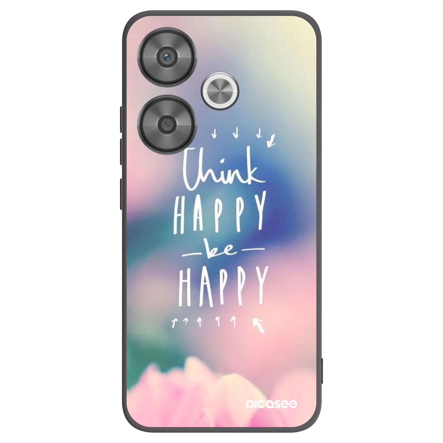 Picasee fekete szilikon tok az alábbi mobiltelefonokra Xiaomi Poco F6 - Think happy be happy