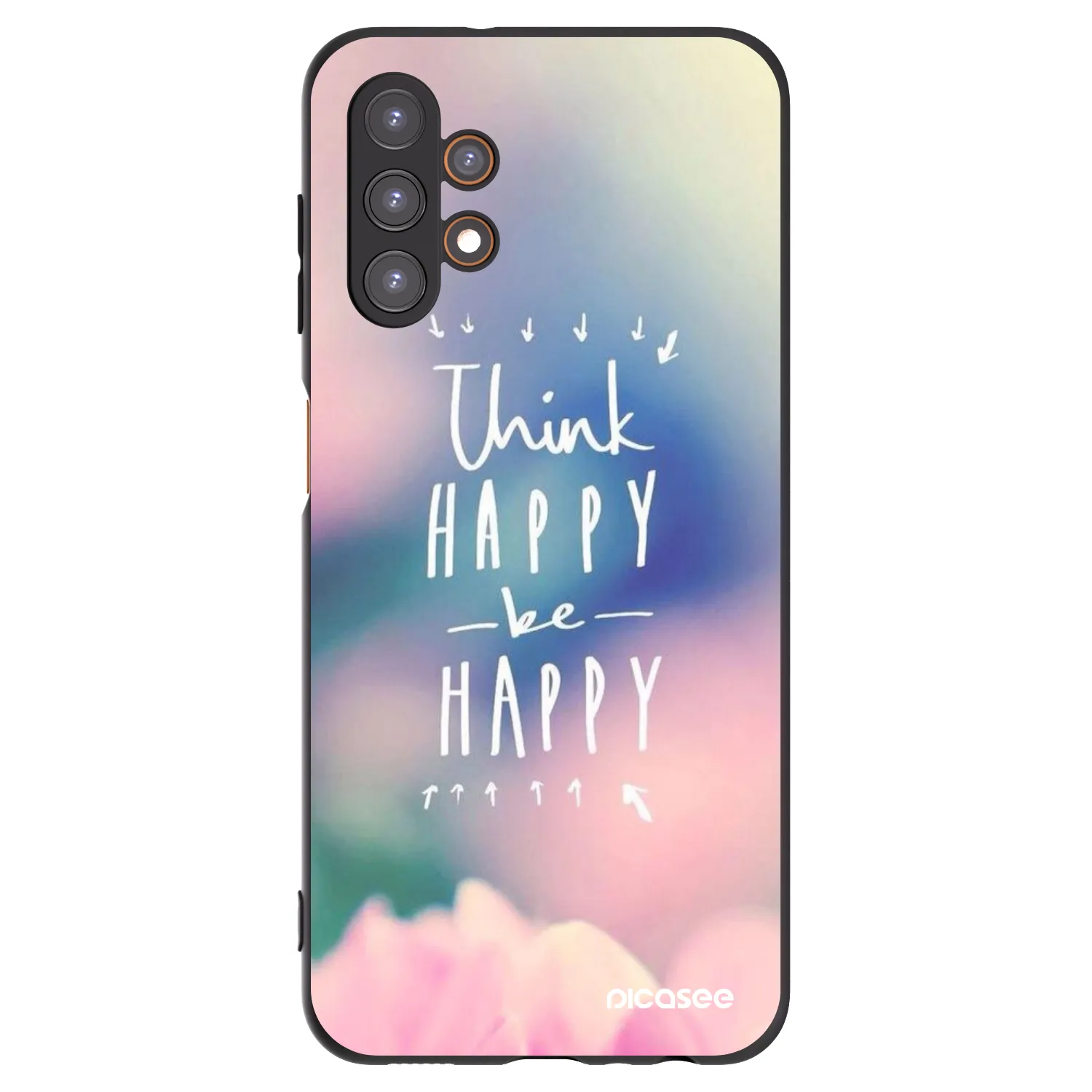 Picasee fekete szilikon tok az alábbi mobiltelefonokra Samsung Galaxy A13 5G - Think happy be happy