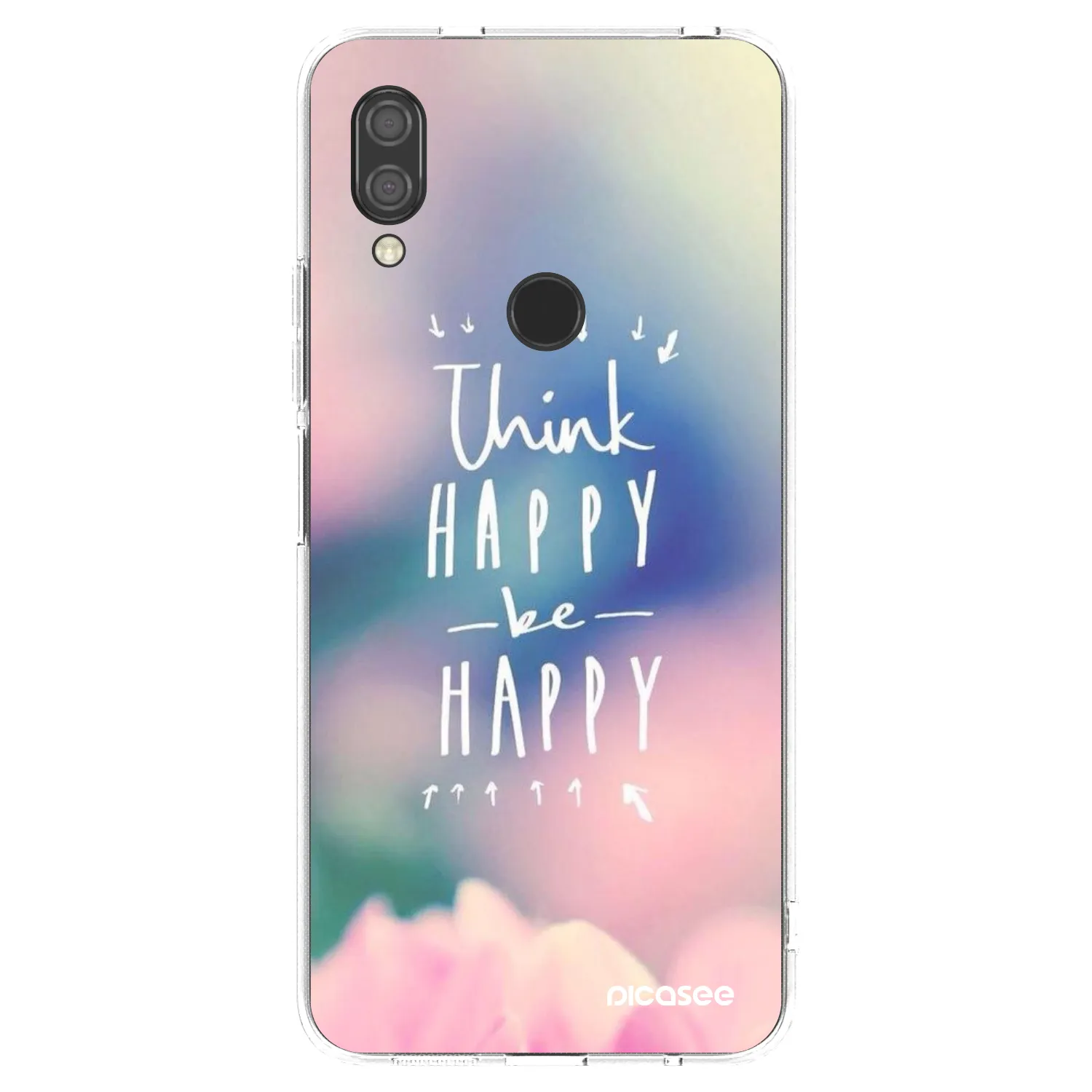 Picasee átlátszó szilikon tok az alábbi mobiltelefonokra Xiaomi Redmi 7 - Think happy be happy