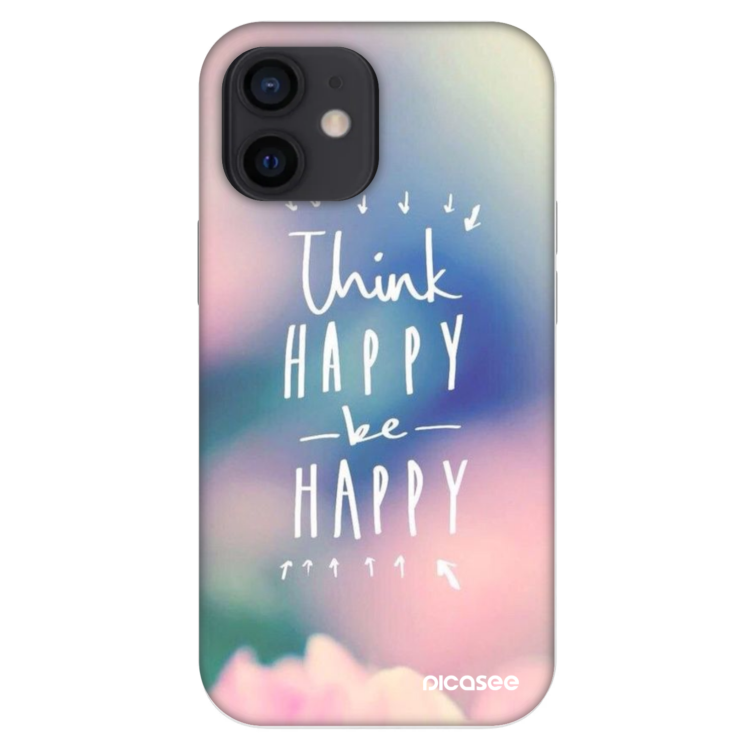 Picasee Fashion Case Apple iPhone 12 mini - Think happy be happy