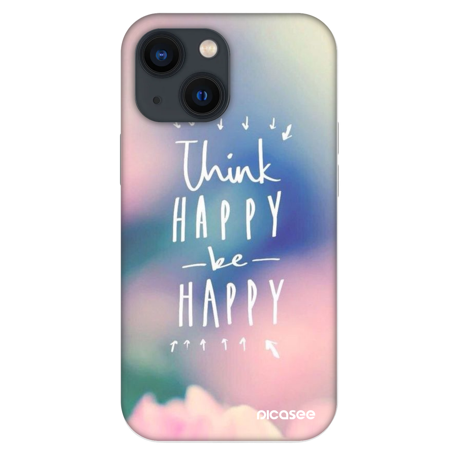 Picasee Fashion Case Apple iPhone 13 mini - Think happy be happy