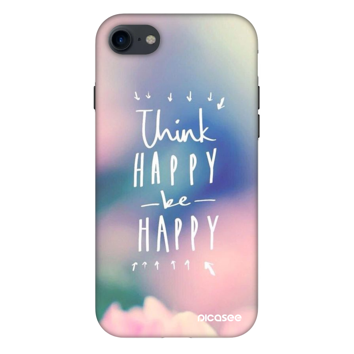 Picasee Fashion Case Apple iPhone SE 2022 - Think happy be happy