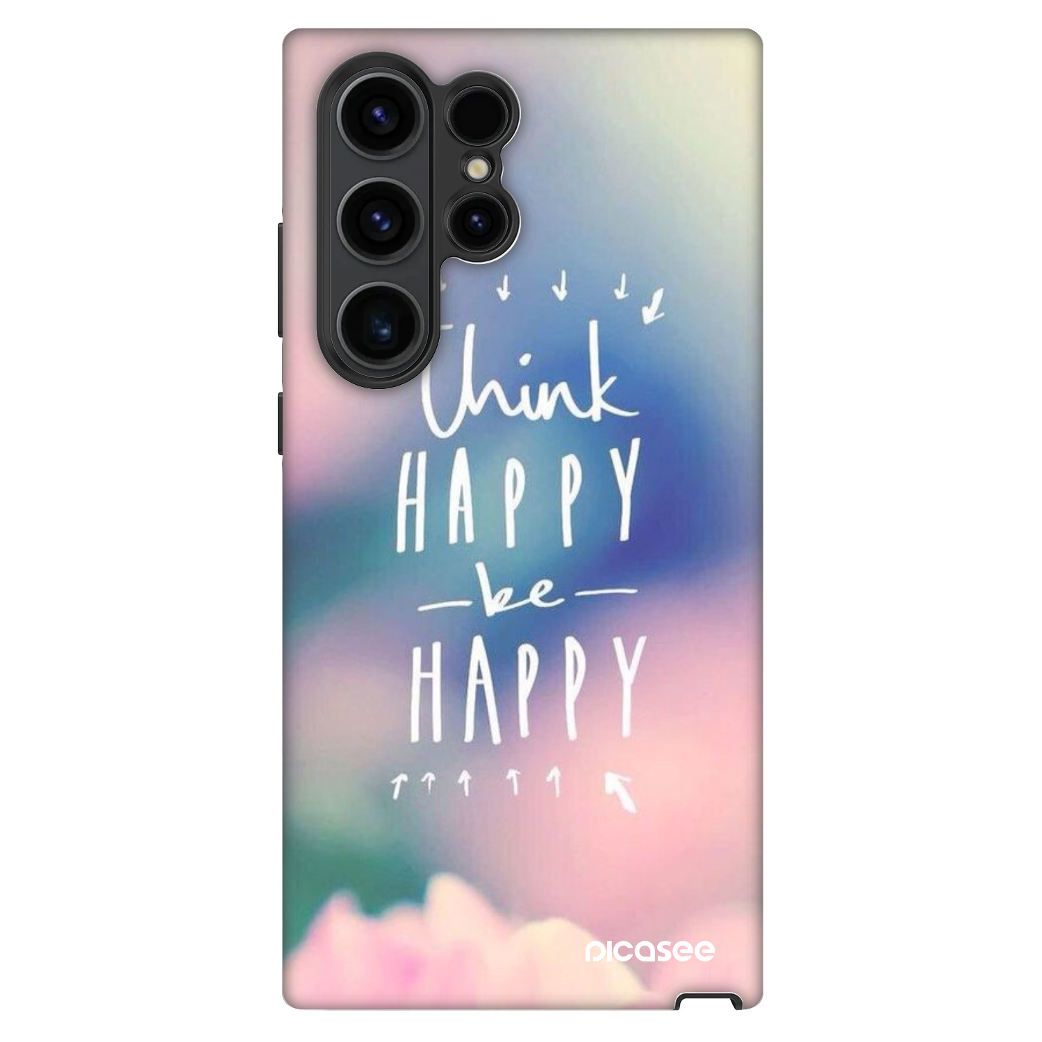 Picasee Fashion Case Samsung Galaxy S22 Ultra 5G - Think happy be happy