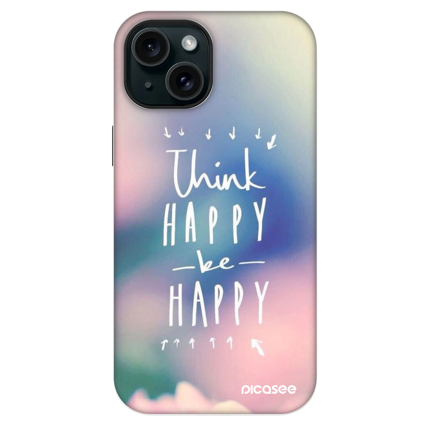 Picasee Fashion Case MagSafe Apple iPhone 13 - Think happy be happy
