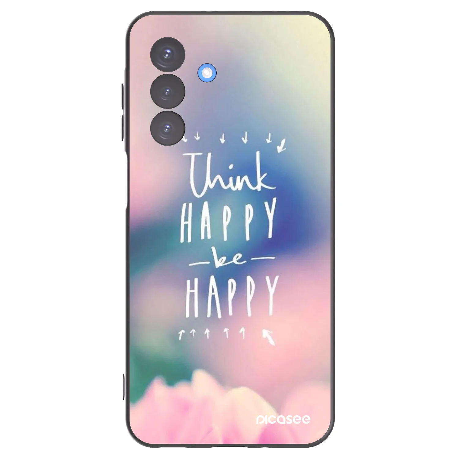 Picasee fekete szilikon tok az alábbi mobiltelefonokra Samsung Galaxy A17 5G - Think happy be happy
