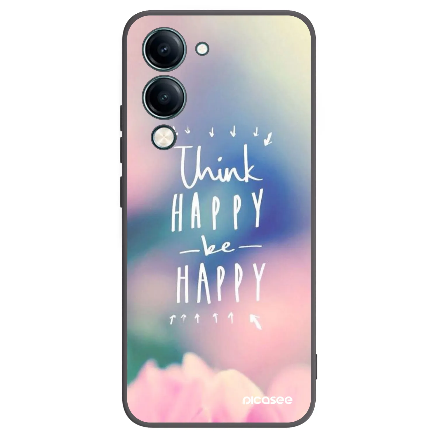 Picasee fekete szilikon tok az alábbi mobiltelefonokra Vivo Y29s 5G - Think happy be happy