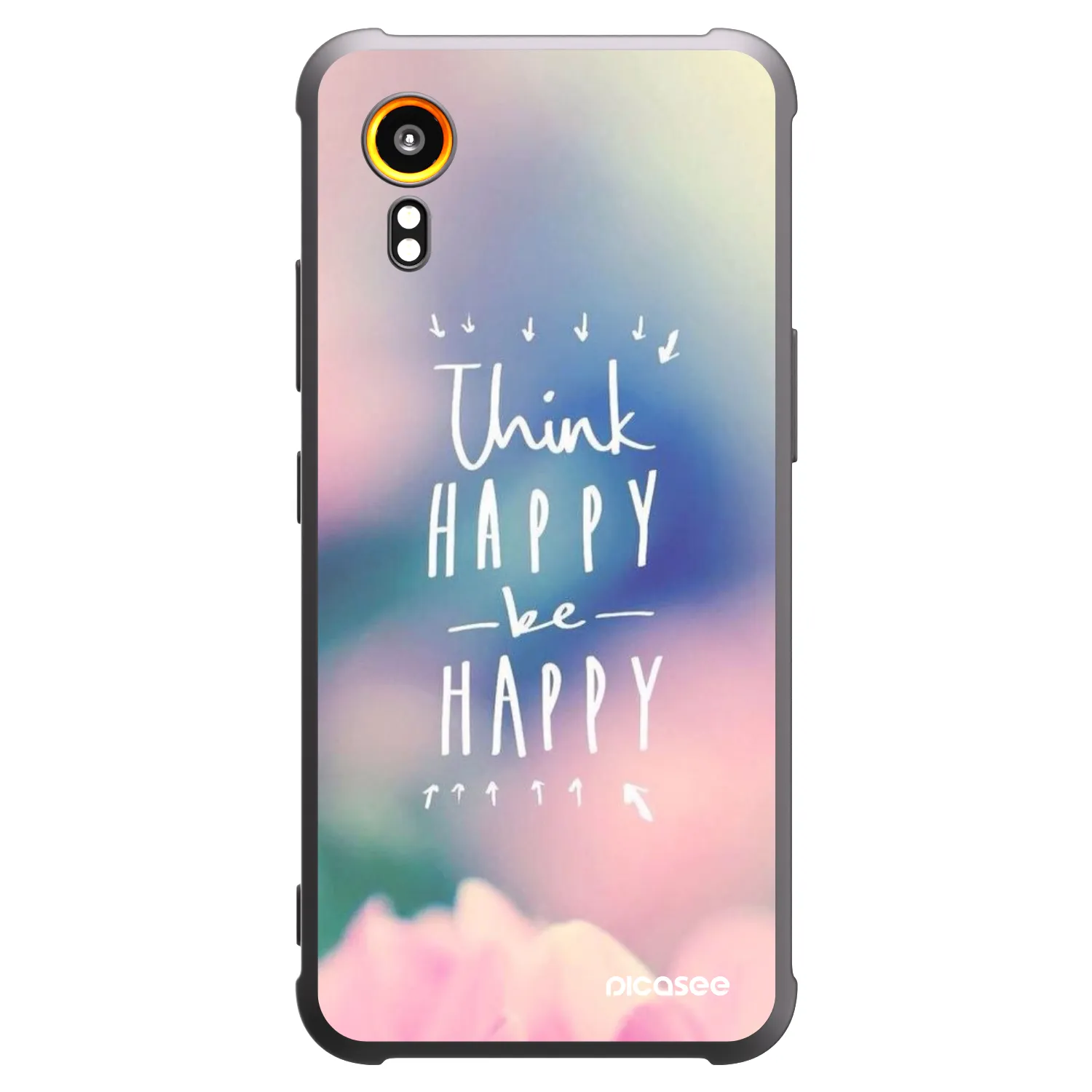 Picasee fekete szilikon tok az alábbi mobiltelefonokra Samsung Galaxy Xcover 7 - Think happy be happy