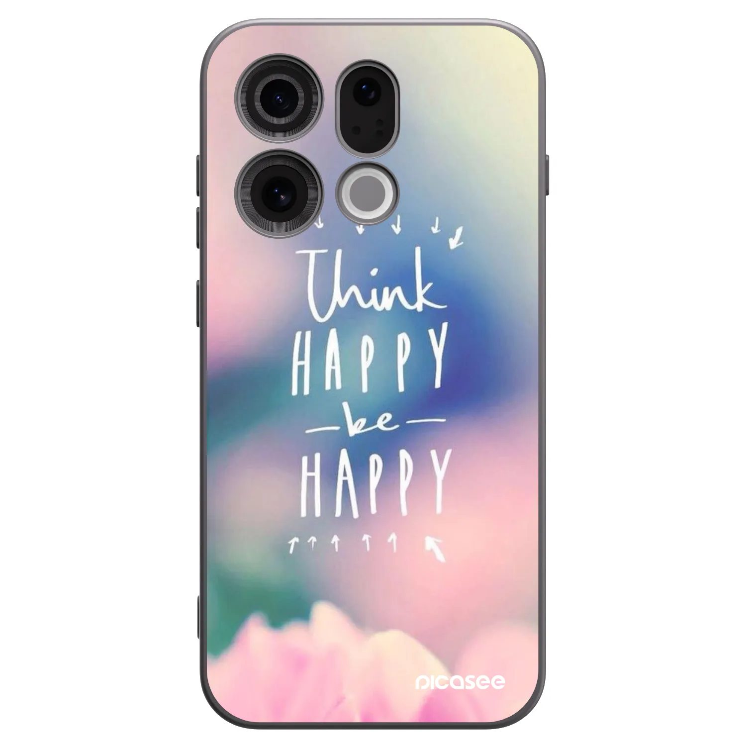 Picasee fekete szilikon tok az alábbi mobiltelefonokra OPPO Find X9 - Think happy be happy
