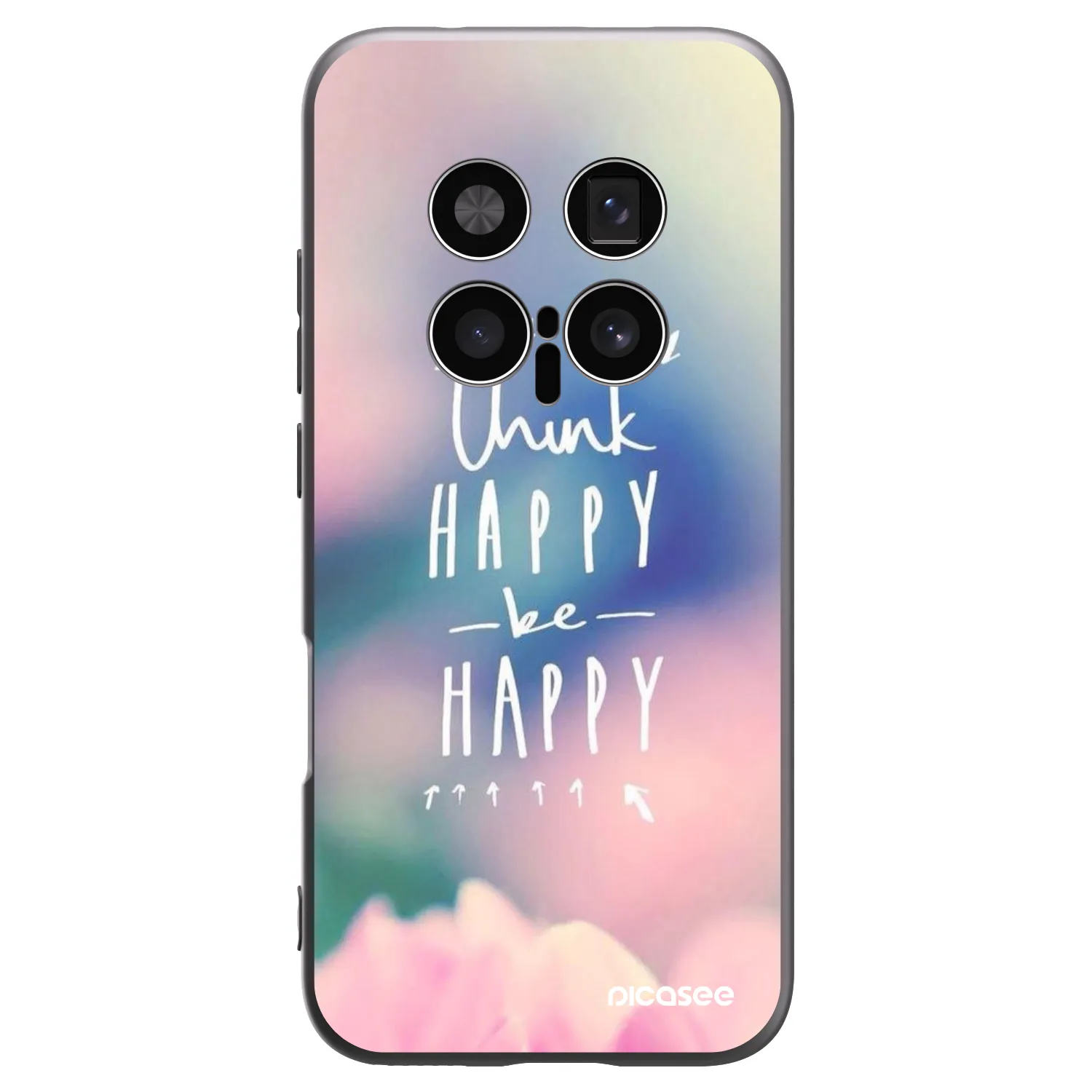 Picasee fekete szilikon tok az alábbi mobiltelefonokra Honor Magic8 Pro 5G - Think happy be happy