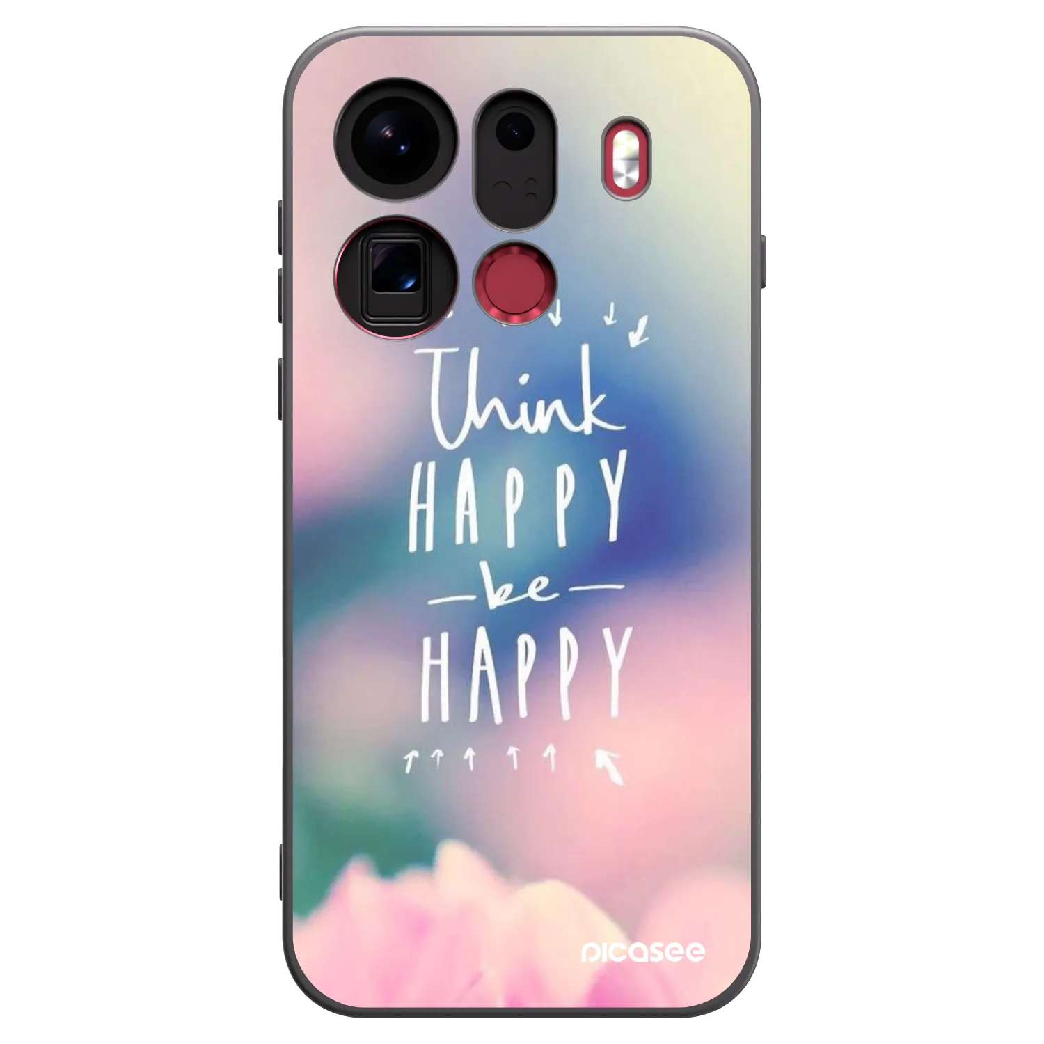 Picasee fekete szilikon tok az alábbi mobiltelefonokra OPPO Find X9 Pro - Think happy be happy