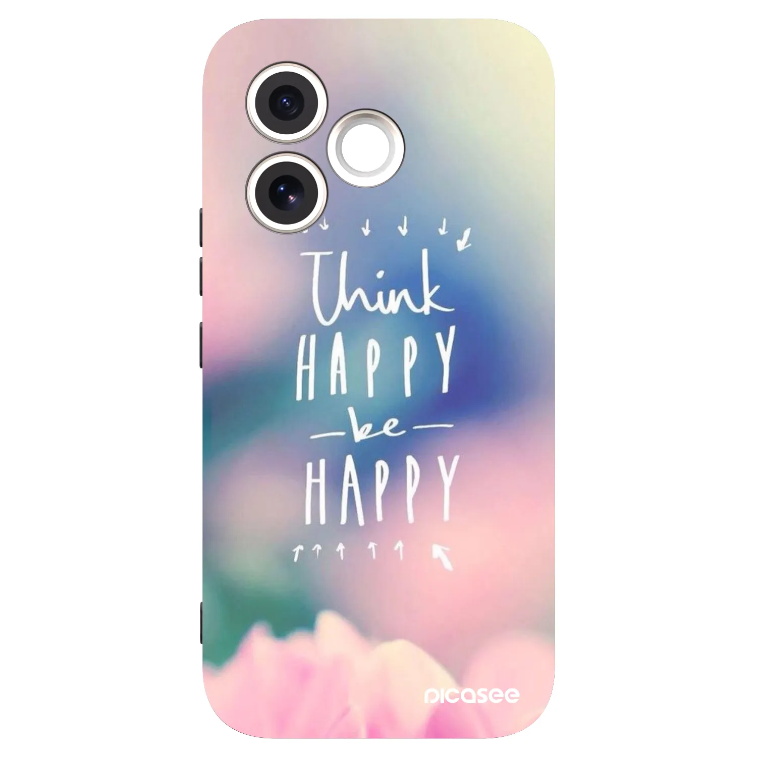 Picasee fekete szilikon tok az alábbi mobiltelefonokra Honor 600 Lite - Think happy be happy