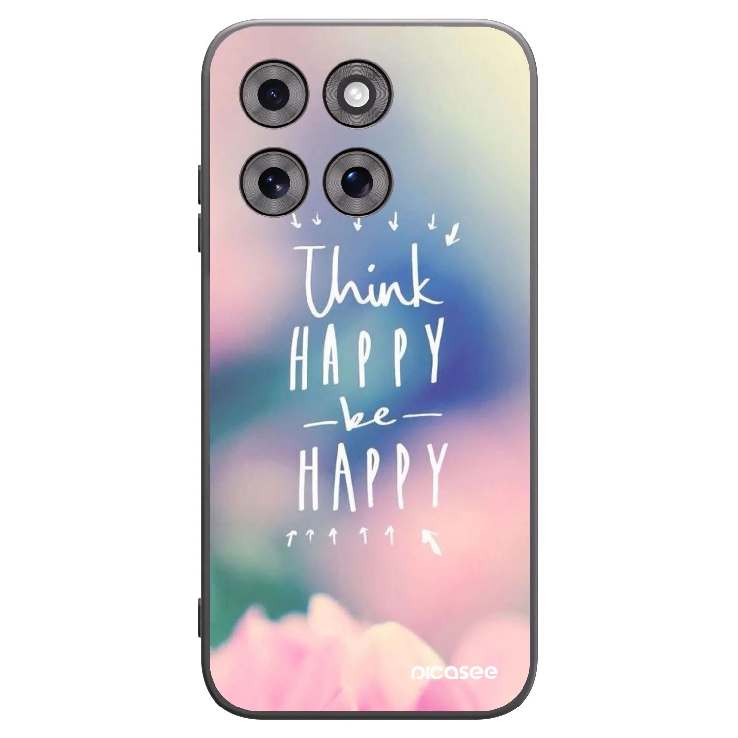 Picasee fekete szilikon tok az alábbi mobiltelefonokra Motorola Moto G77 - Think happy be happy