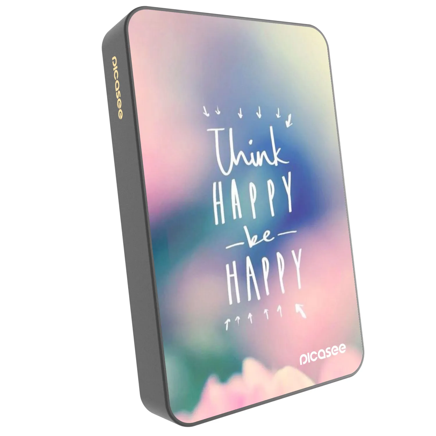 Picasee Powerbank MagSafe 10 000 mAh Szürke - Think happy be happy
