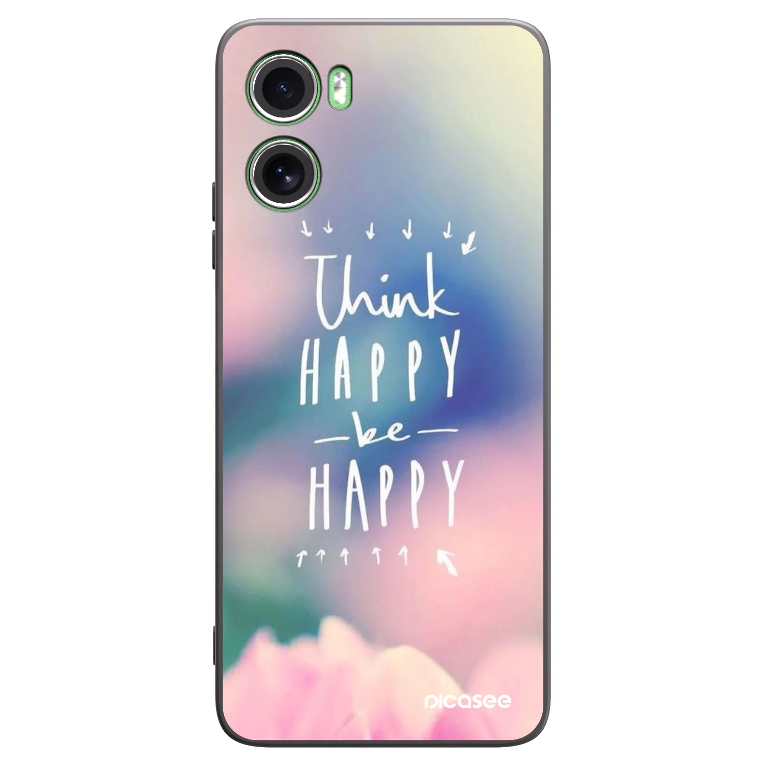 Picasee fekete szilikon tok az alábbi mobiltelefonokra Motorola Moto G06 - Think happy be happy