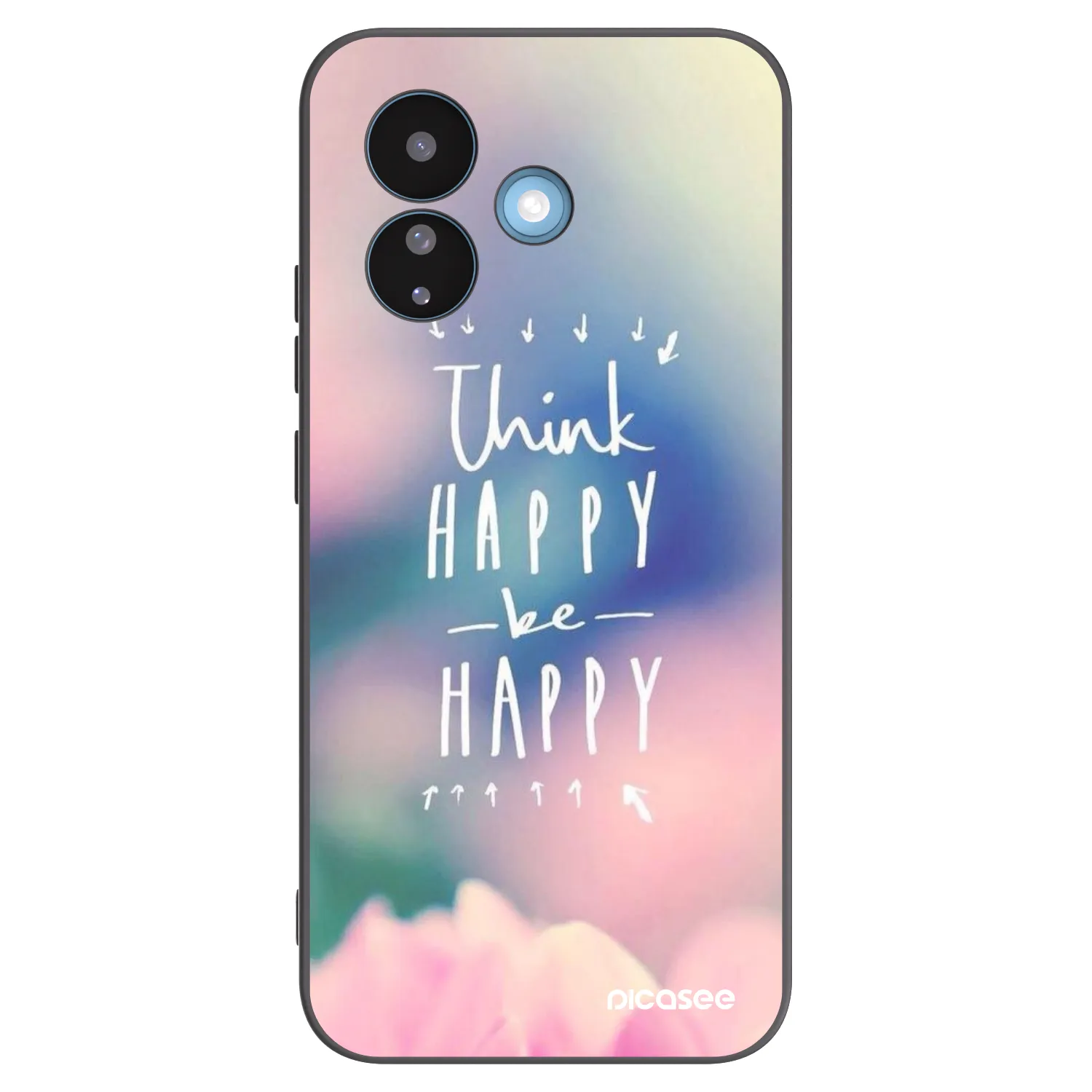 Picasee fekete szilikon tok az alábbi mobiltelefonokra Xiaomi Redmi Note 17 Pro 5G - Think happy be happy
