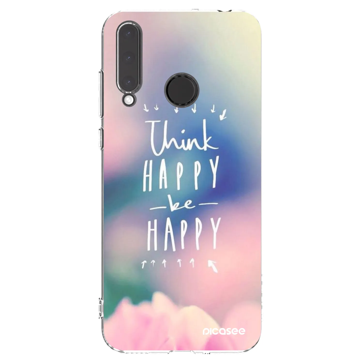 Picasee átlátszó szilikon tok az alábbi mobiltelefonokra Honor 20 Lite - Think happy be happy