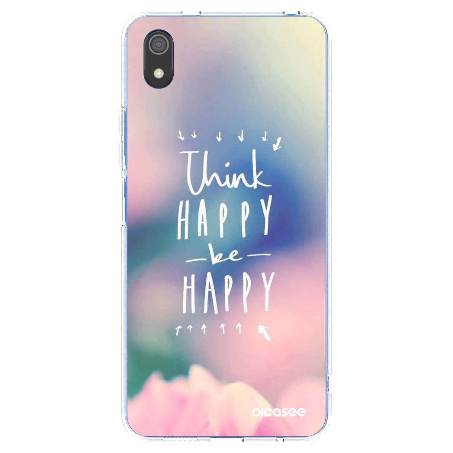 Picasee átlátszó szilikon tok az alábbi mobiltelefonokra Xiaomi Redmi 7A - Think happy be happy