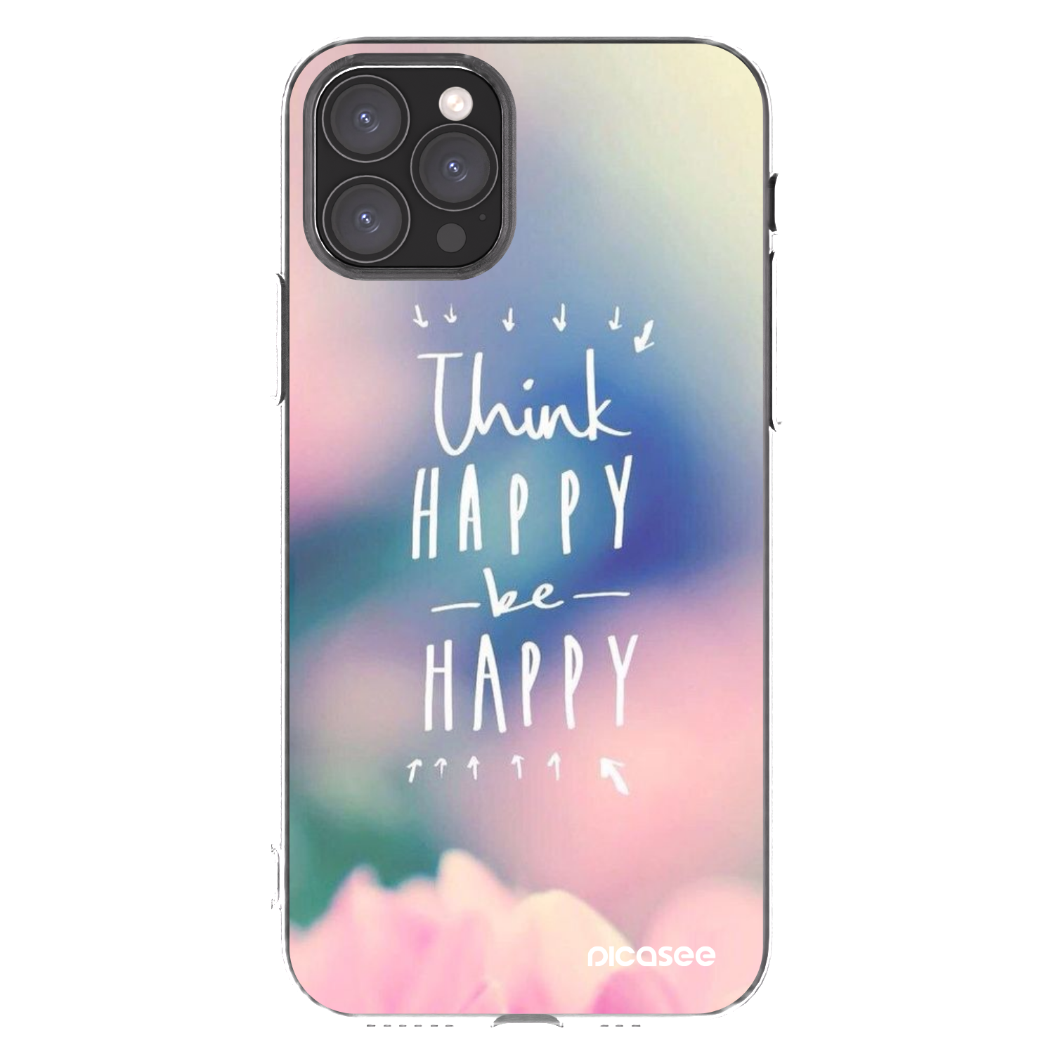 Picasee átlátszó szilikon tok az alábbi mobiltelefonokra Apple iPhone 11 Pro - Think happy be happy