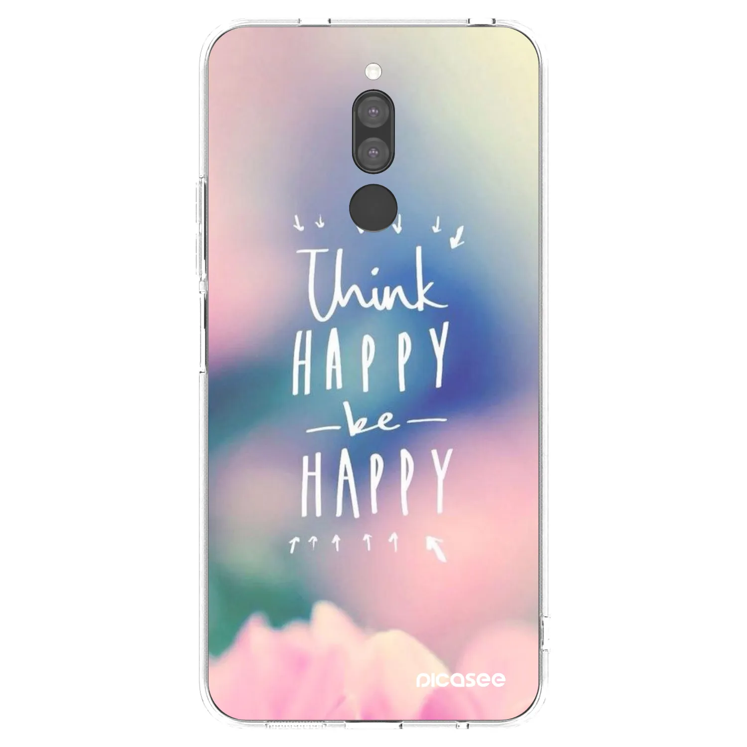 Picasee átlátszó szilikon tok az alábbi mobiltelefonokra Xiaomi Redmi 8 - Think happy be happy