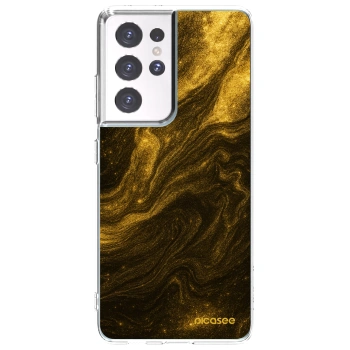 Picasee átlátszó szilikon tok az alábbi mobiltelefonokra Samsung Galaxy S21 Ultra 5G G998B - Black