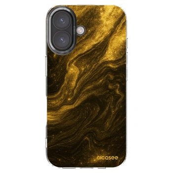 Picasee átlátszó szilikon tok az alábbi mobiltelefonokra Apple iPhone 16 - Black