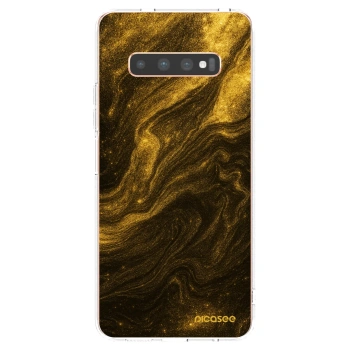 Picasee átlátszó szilikon tok az alábbi mobiltelefonokra Samsung Galaxy S10 Plus G975 - Black