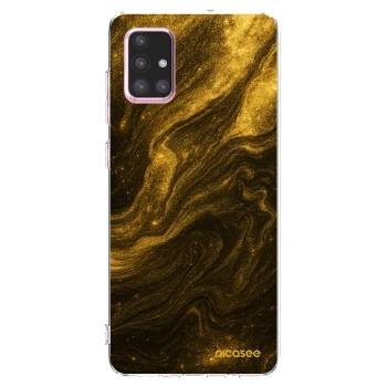Picasee átlátszó szilikon tok az alábbi mobiltelefonokra Samsung Galaxy A71 A715F - Black