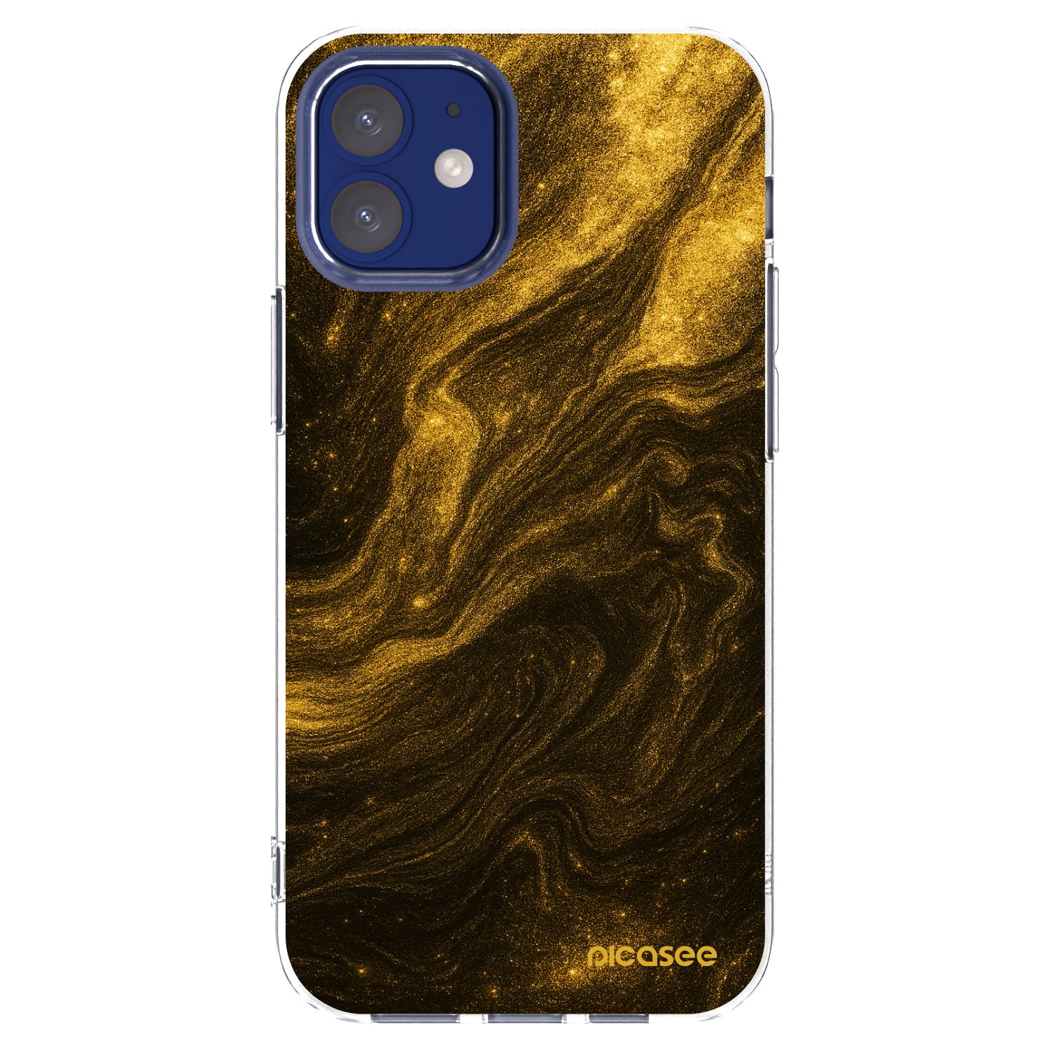 Picasee átlátszó szilikon tok az alábbi mobiltelefonokra Apple iPhone 12 mini - Black