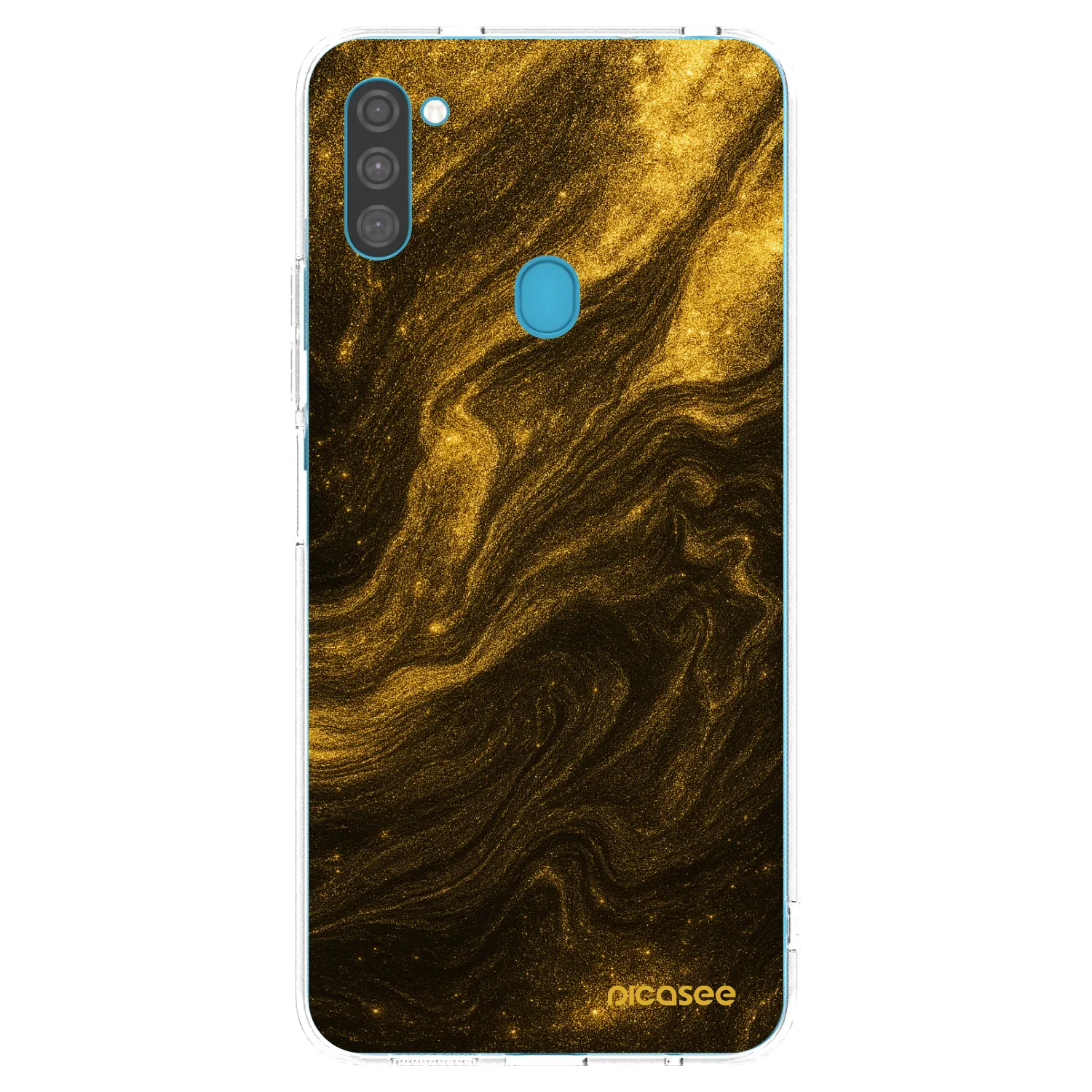 Picasee átlátszó szilikon tok az alábbi mobiltelefonokra Samsung Galaxy M11 - Black
