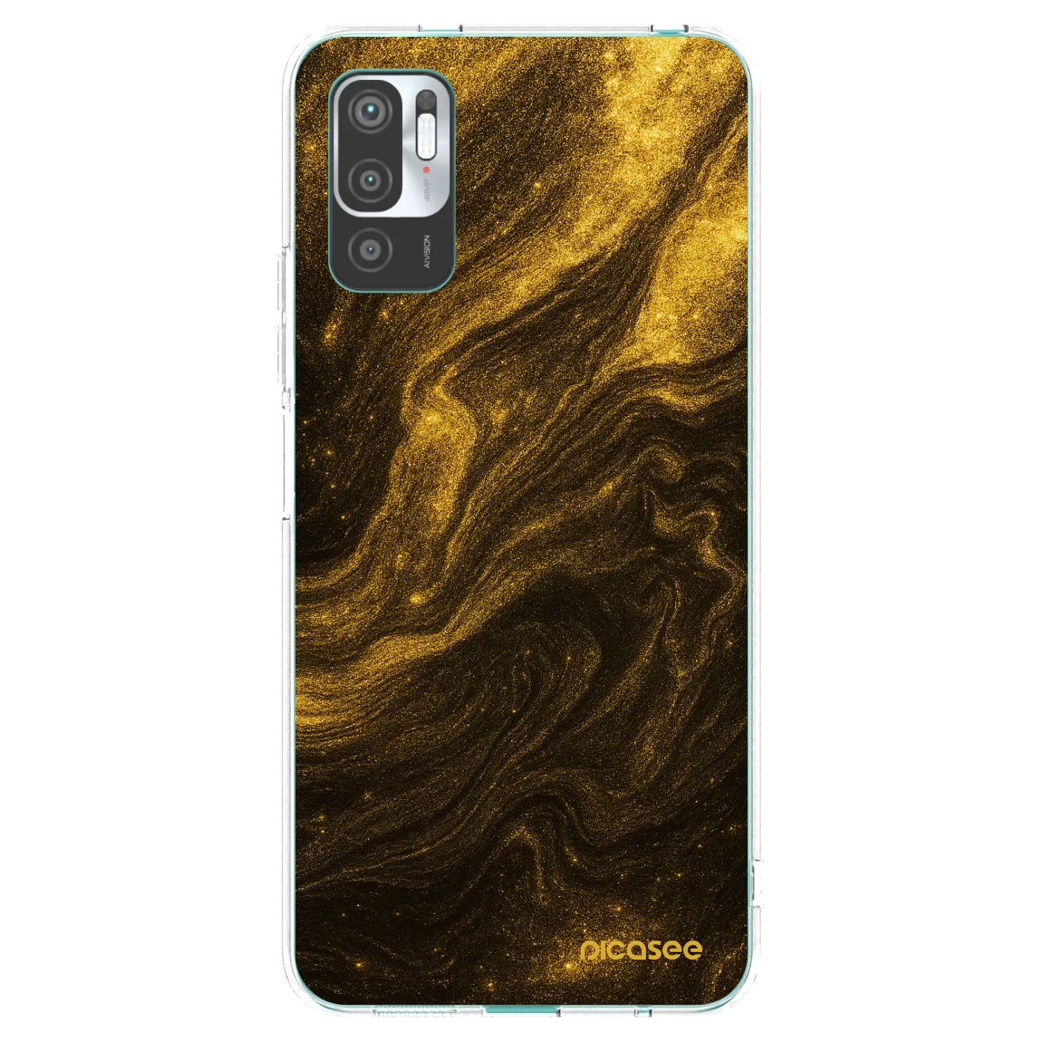 Picasee átlátszó szilikon tok az alábbi mobiltelefonokra Xiaomi Redmi Note 10 5G - Black