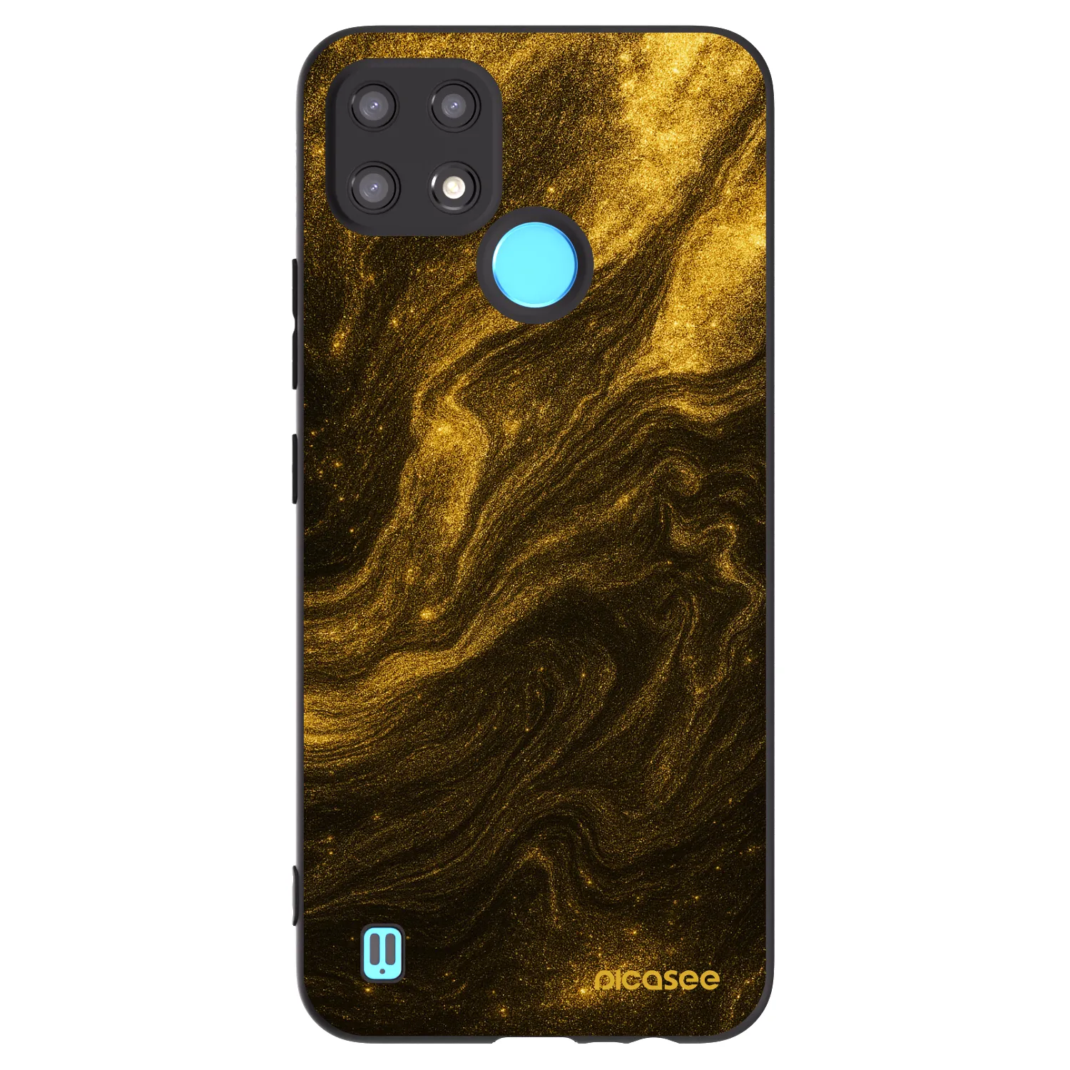 Picasee fekete szilikon tok az alábbi mobiltelefonokra Realme C21 - Black
