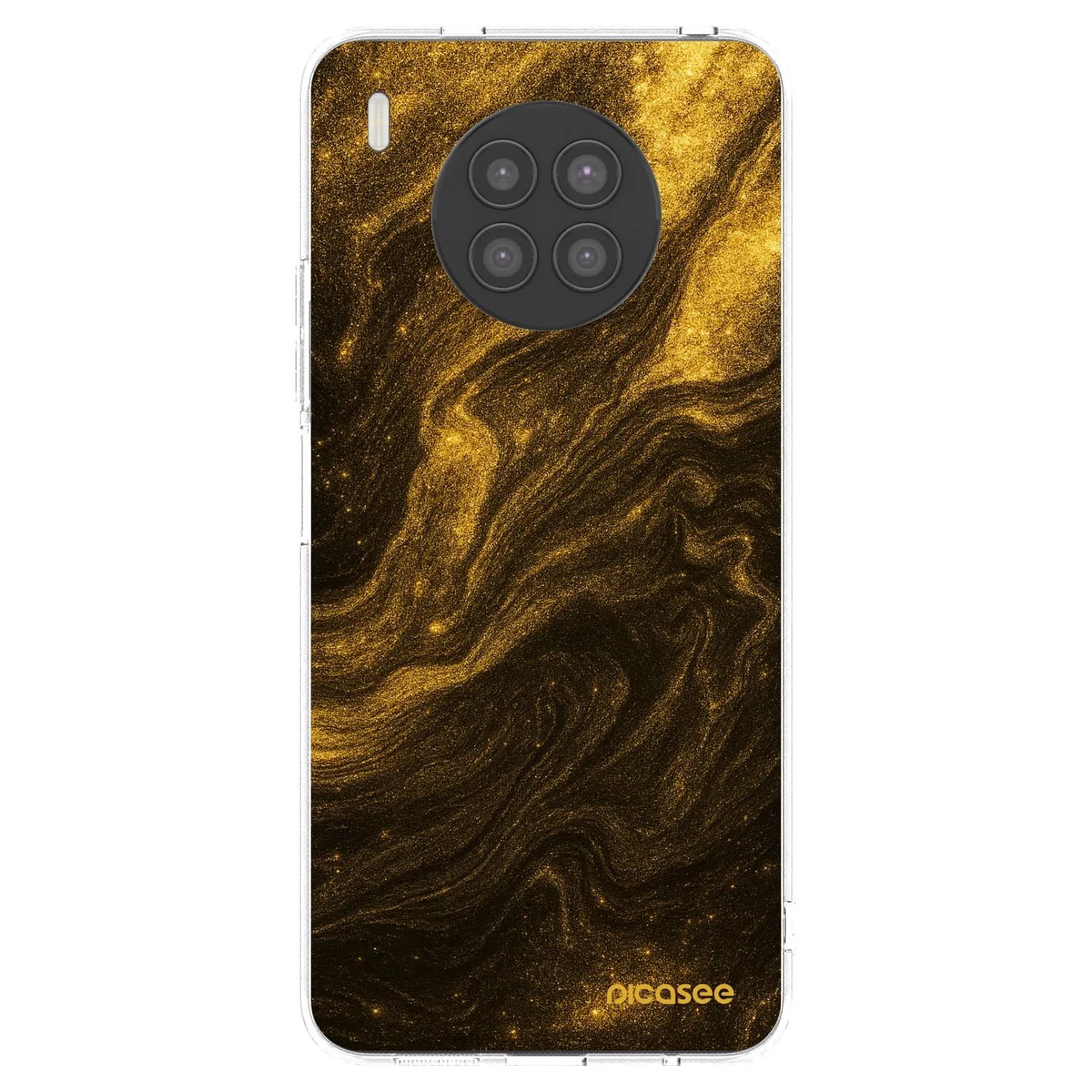 Picasee átlátszó szilikon tok az alábbi mobiltelefonokra Huawei Nova 8i - Black