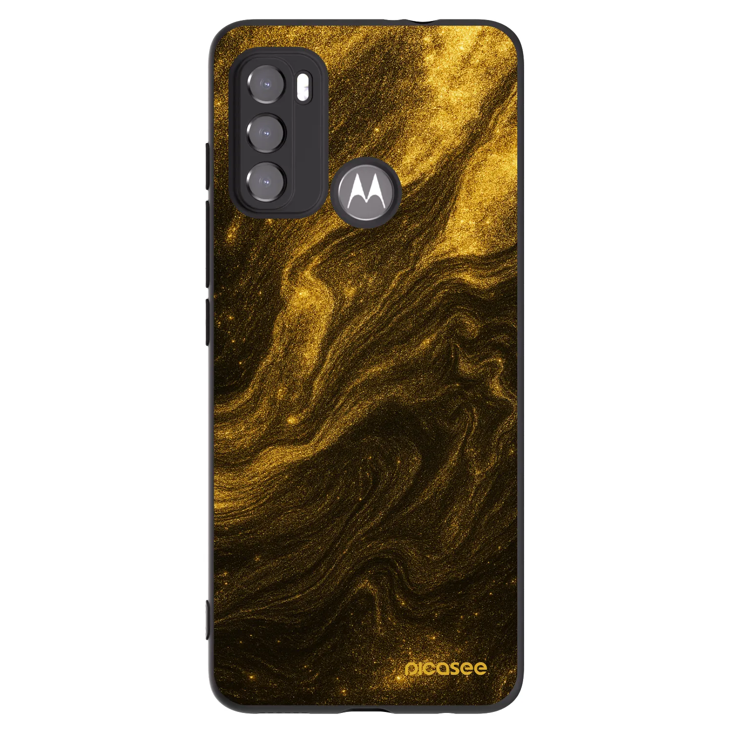Picasee fekete szilikon tok az alábbi mobiltelefonokra Motorola Moto G60 - Black