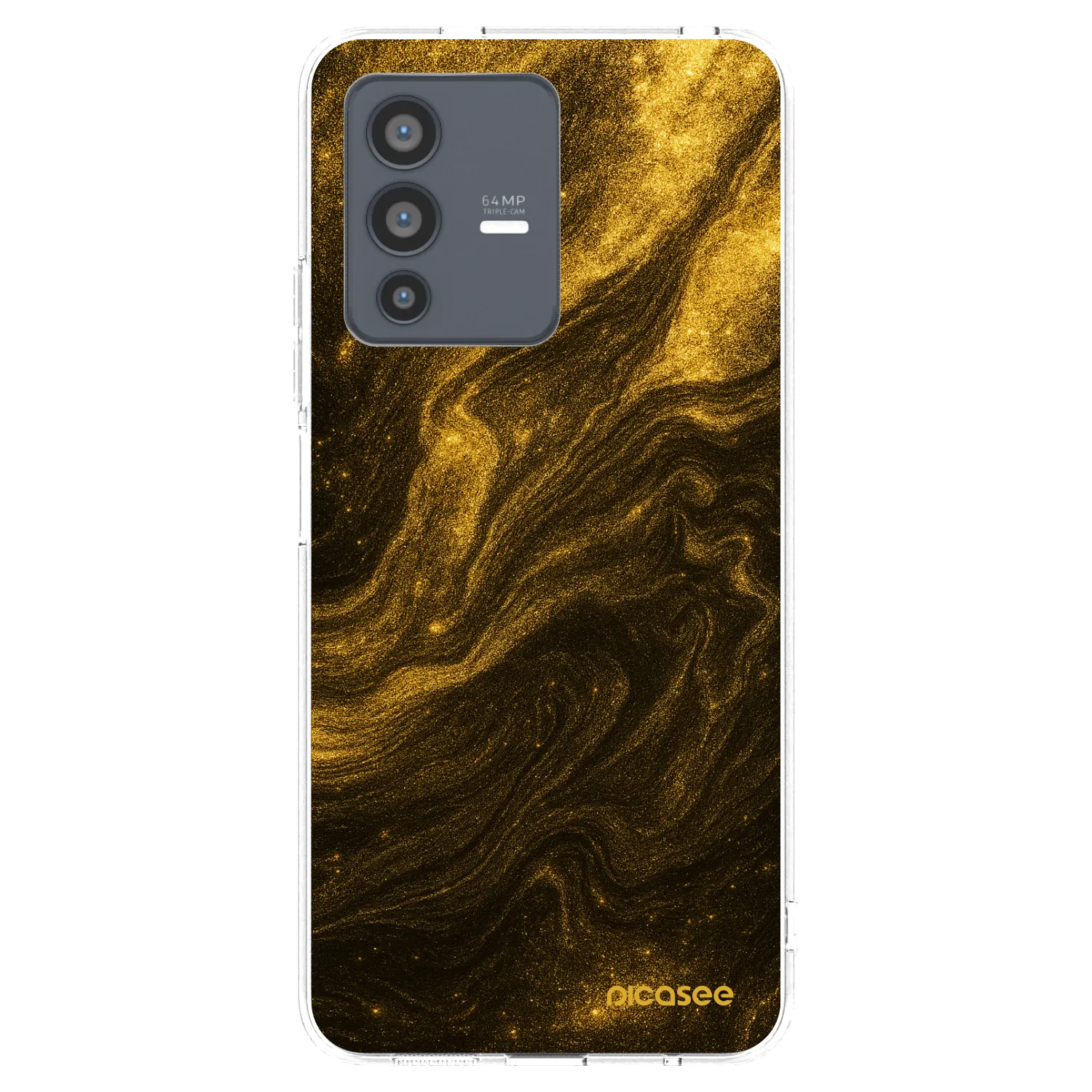 Picasee átlátszó szilikon tok az alábbi mobiltelefonokra Vivo V23 5G - Black