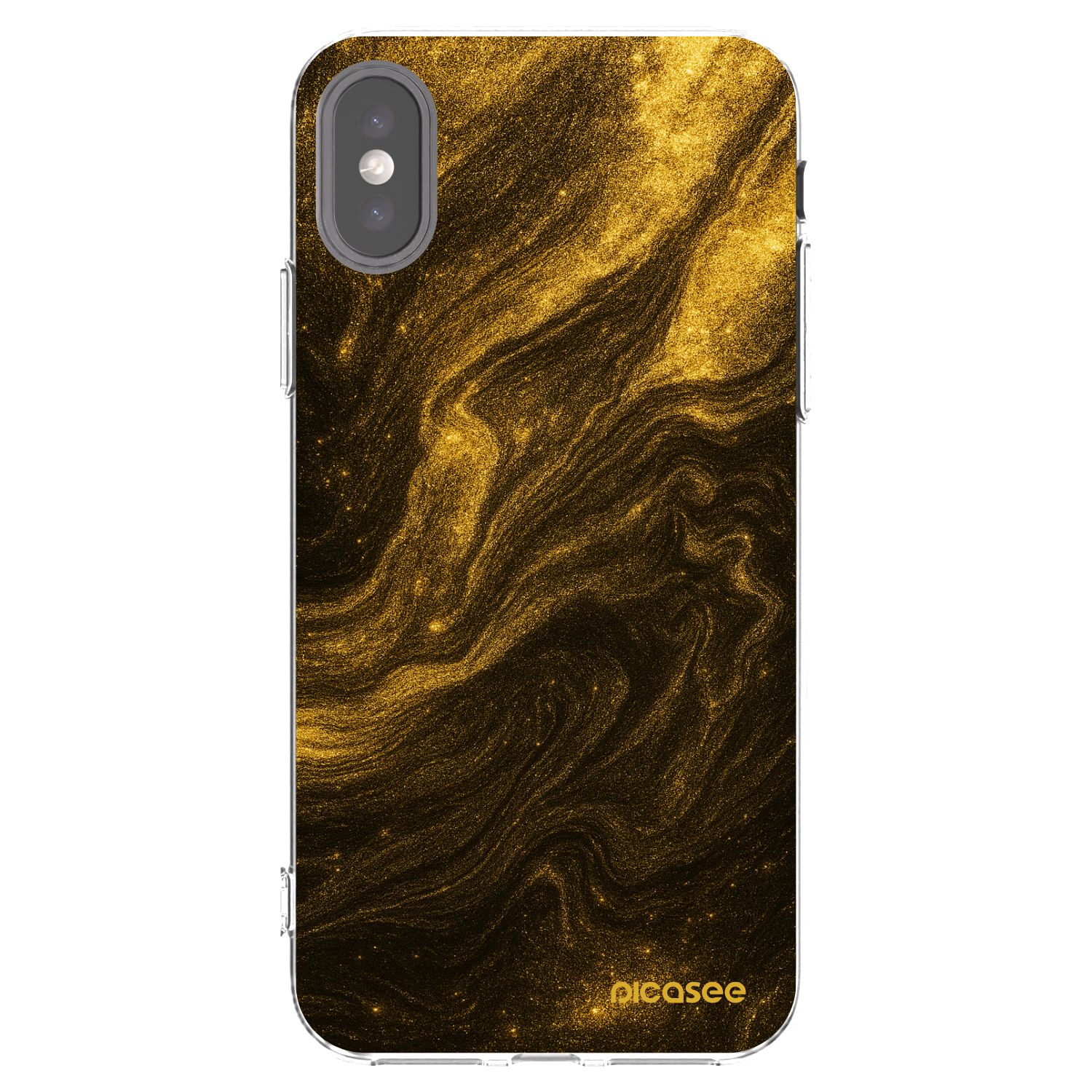 Picasee átlátszó szilikon tok az alábbi mobiltelefonokra Apple iPhone X/XS - Black