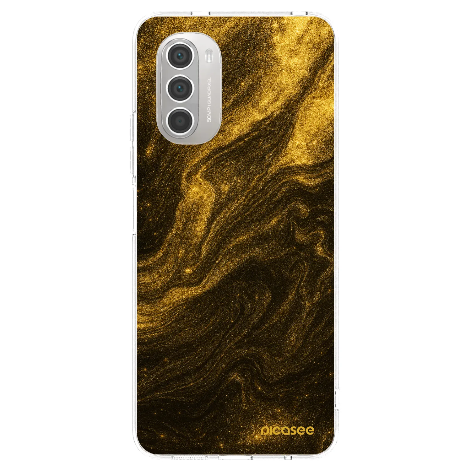 Picasee átlátszó szilikon tok az alábbi mobiltelefonokra Motorola Moto G51 - Black