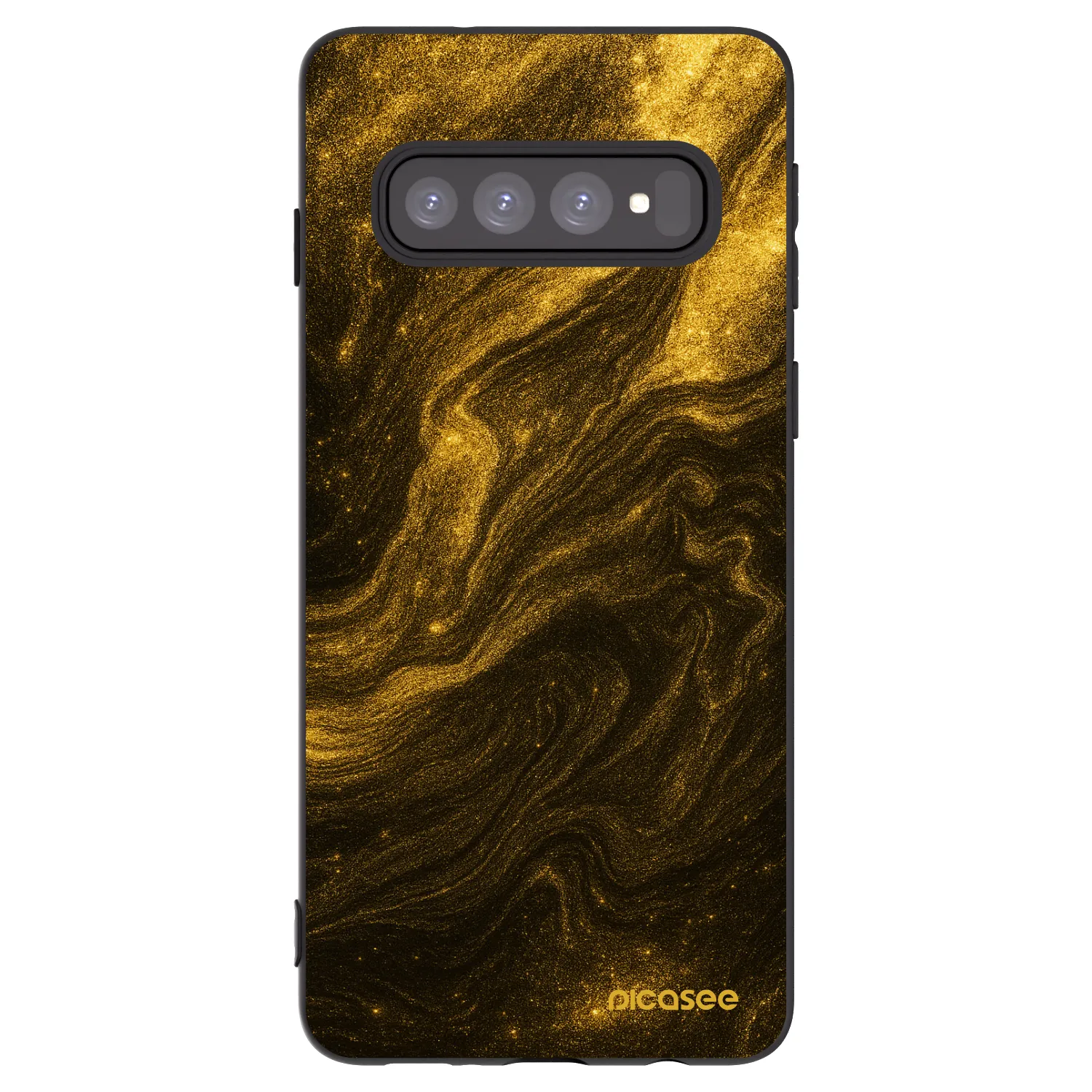 Picasee fekete szilikon tok az alábbi mobiltelefonokra Samsung Galaxy S10 G973 - Black