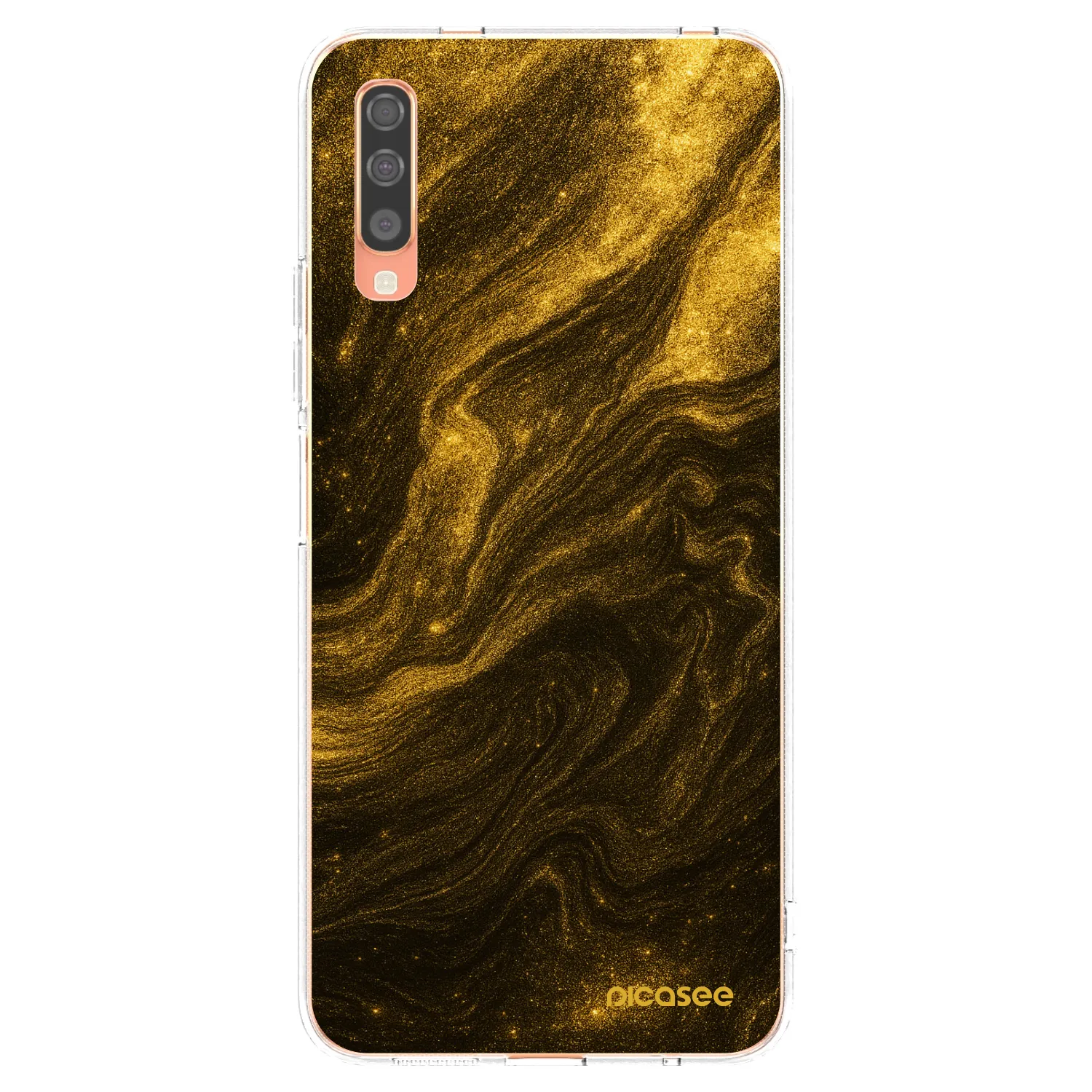 Picasee átlátszó szilikon tok az alábbi mobiltelefonokra Samsung Galaxy A70 A705F - Black