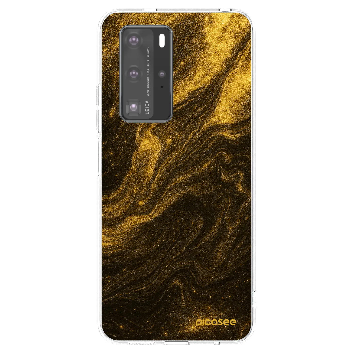 Picasee átlátszó szilikon tok az alábbi mobiltelefonokra Huawei P40 Pro - Black