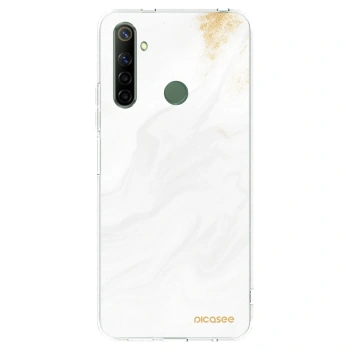 Picasee átlátszó szilikon tok az alábbi mobiltelefonokra Realme 6i - White
